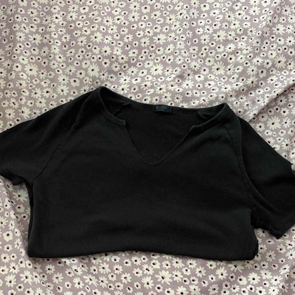 Brandy Melville Black Short Sleeve Top